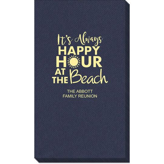 Happy Hour at the Beach Linen Like Guest Towels